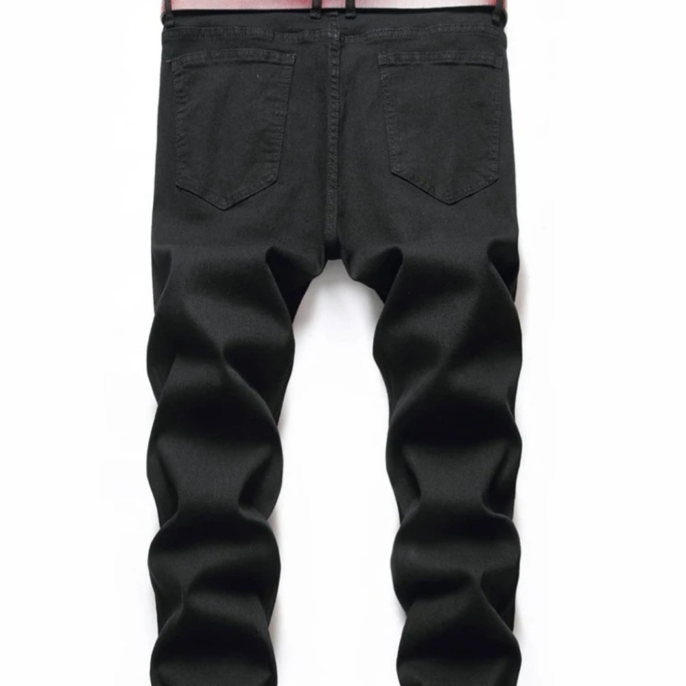 Guys Ripped Zip Fly Jeans - Picture 2 of 10